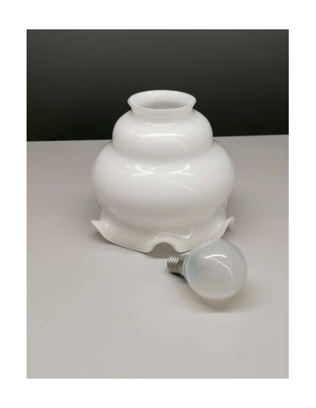 Paralume Vetro per Lampada Applique abat-jour Bianco