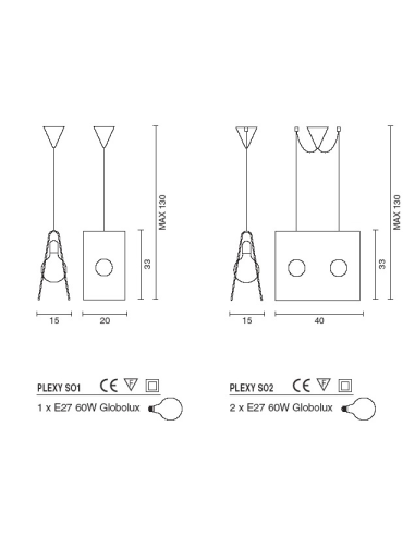 PLEXI Sospensione Quote