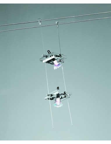 QUADRO - Faretti Orientabili Cromo con Kit Sospensione