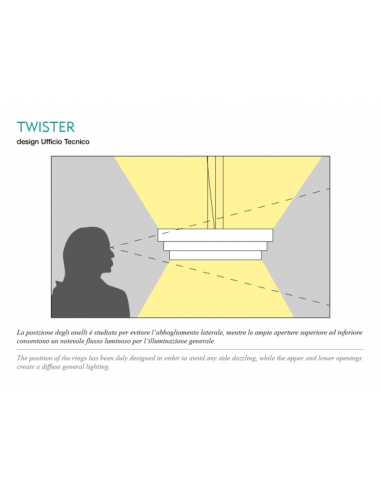 TWISTER SO - Lampada Led a Sospensione