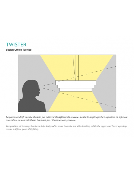 TWISTER SO - Lampada Led a Sospensione