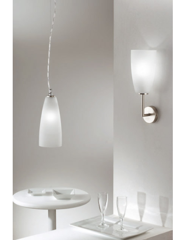 Sospensione vetro Ø. 170mm, lampada da parete vetro Ø. 120mm