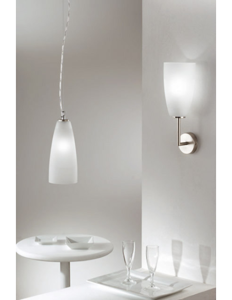 Sospensione vetro Ø. 170mm, lampada da parete vetro Ø. 120mm