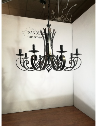 MONASTERO - Lampadario in Ferro Battuto