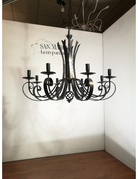 MONASTERO - Lampadario in Ferro Battuto